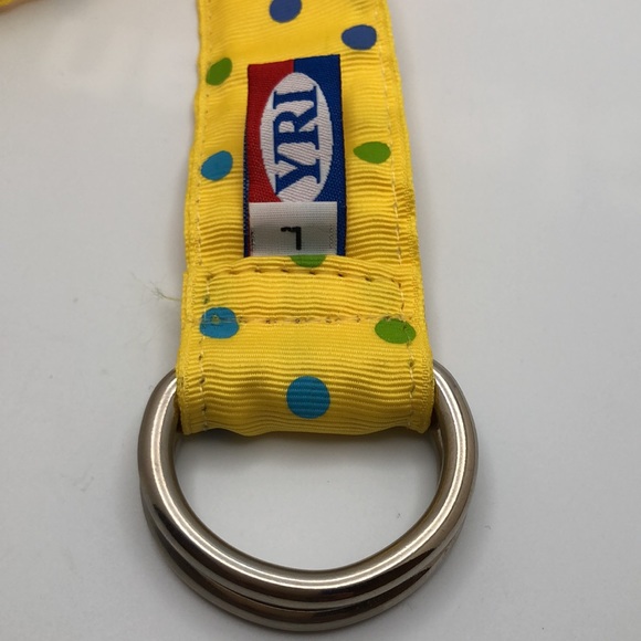 YRI Womens Yellow and Multi Color Polka Dot Sz Large Belt. Made in USA - Picture 6 of 6